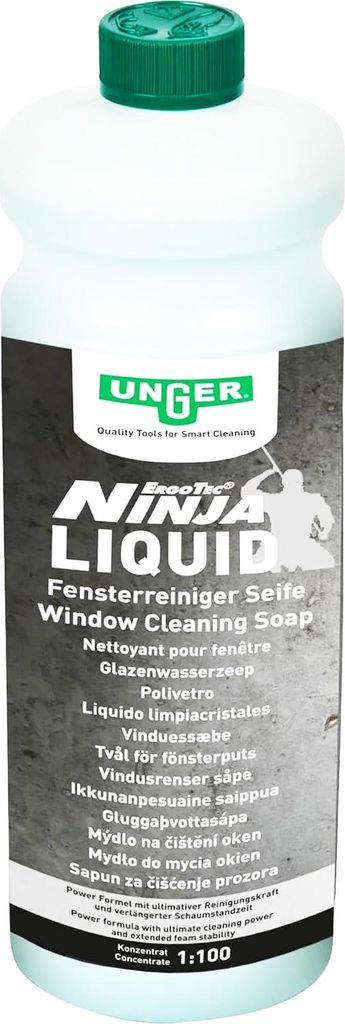 Unger Power Flüssigglas-Reinigungsseife - Fensterreiniger - Produktbild 