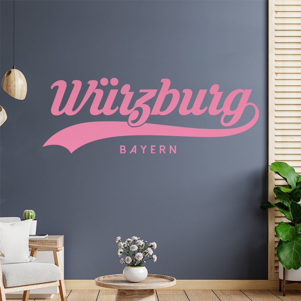 Würzburg Bayern Wandtattoo Wandaufkleber Wall Sticker - Dekoration, Küche, Wohnzimmer, Schlafzimmer, Badezimmer