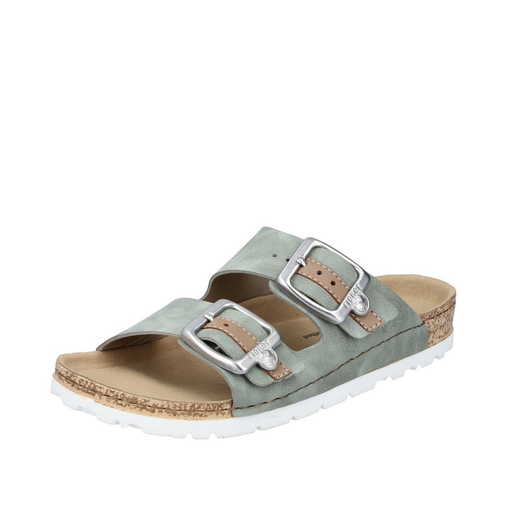 Rieker Damen Pantolette weiches Fußbett zwei Riemen mit Produktbild 