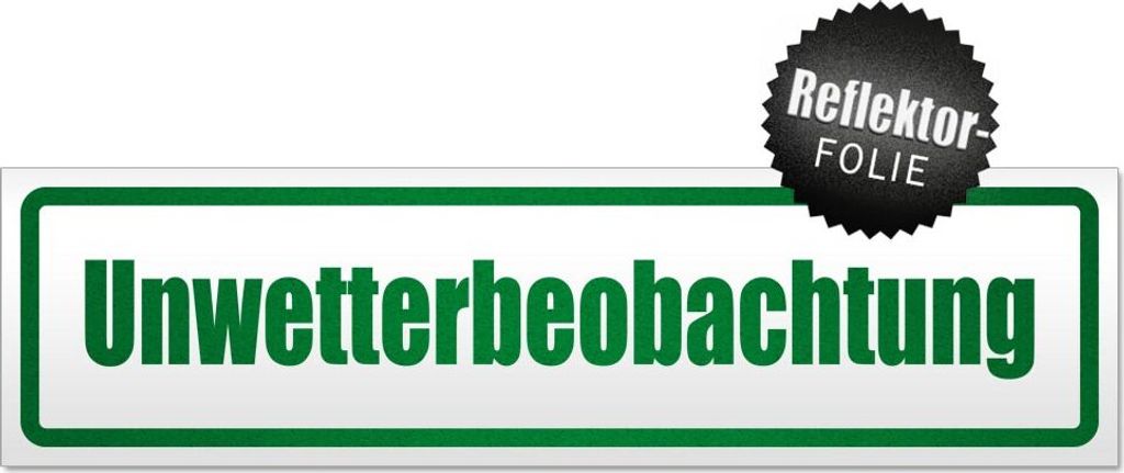 Unwetterbeobachtung Magnetschild Schild magnetisch