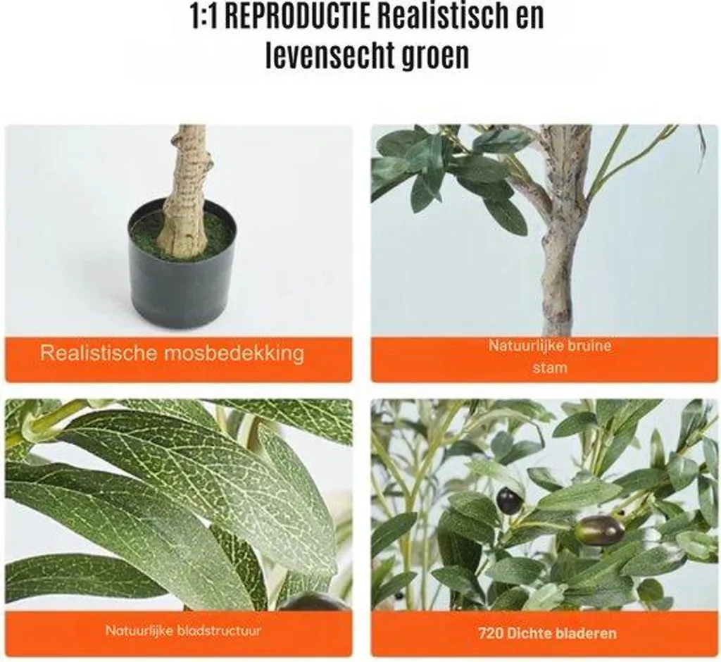 Arbre artificiel Olivier - Grande plante déco pour balcon et terrasse