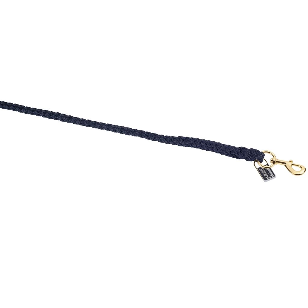 Eskadron Führstrick mit Karabinerhaken Strick Anbindestrick vermessingt nightblue
