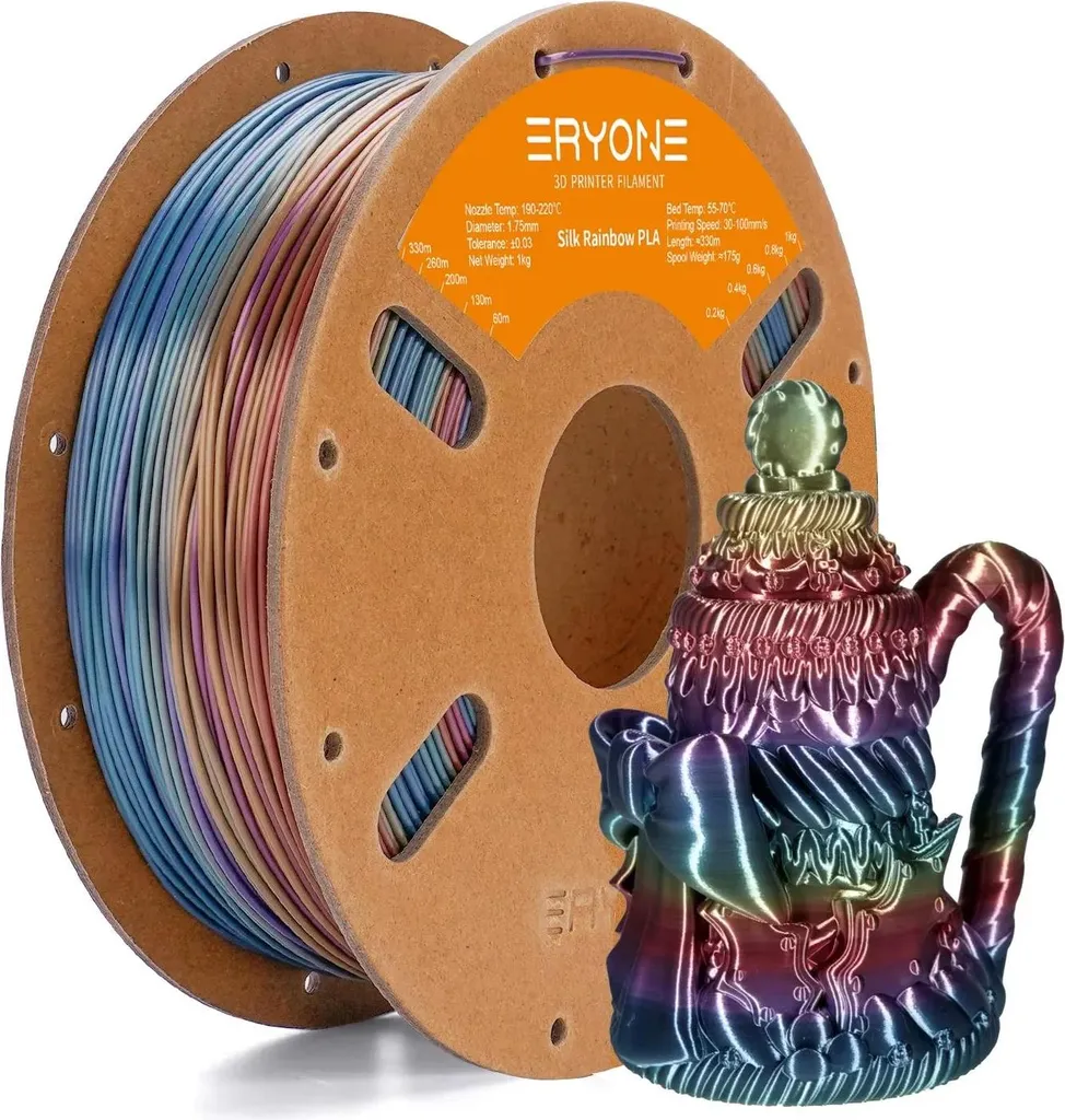 filamento per stampante 3D, finitura seta, stampa liscia, Kosmos 3KG