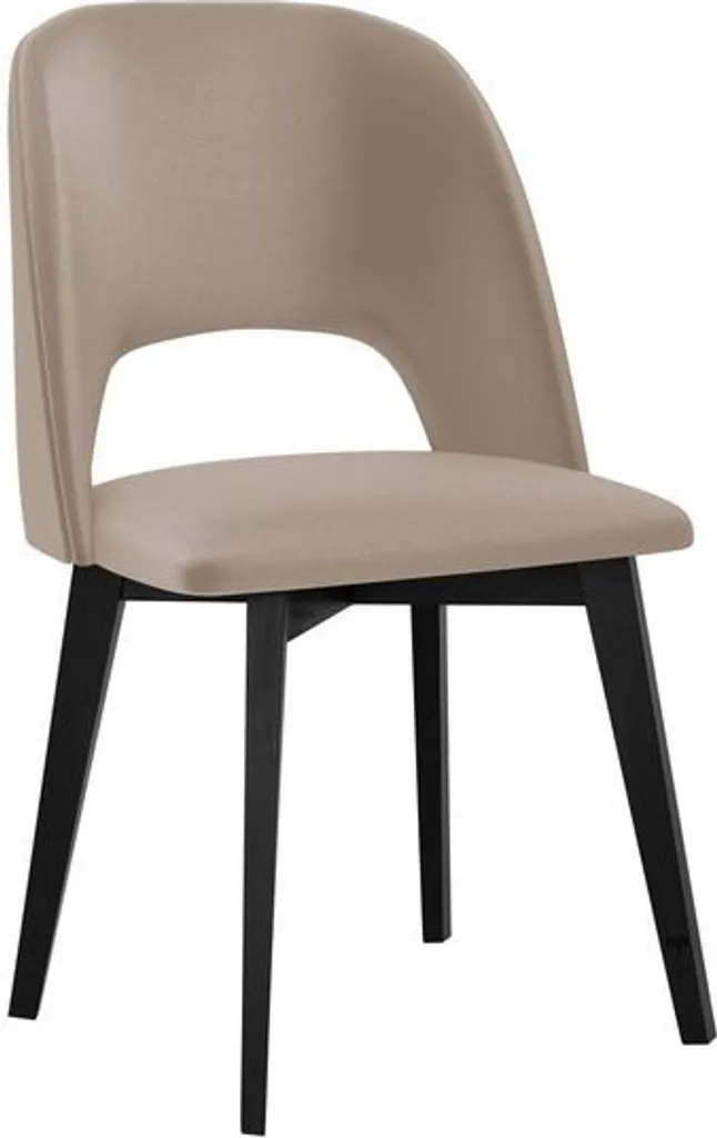 Sedia da pranzo AFTON 7 imbottita nero e beige - Offerta Arredo Casa