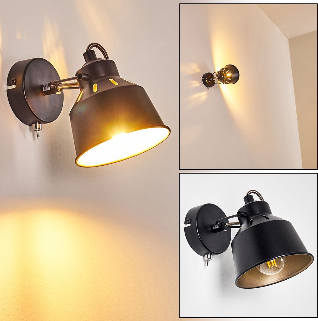 Rimini »Rimini« verstellbare Wandlampe aus Metall in Schwarz/Gold