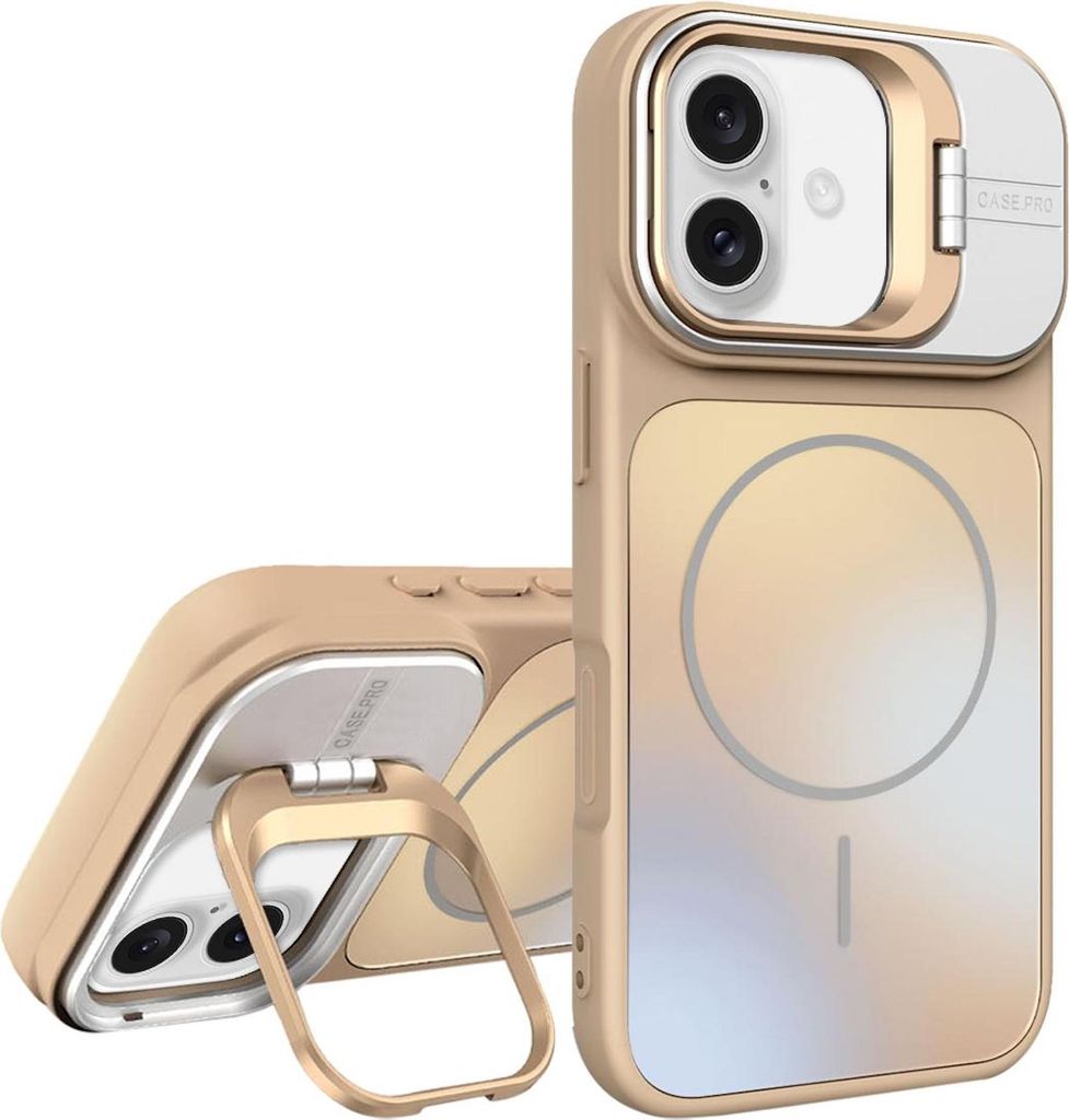 TPU Hülle für Apple iPhone 17 mit AG Frosted MagSafe & Ringhalterung Gold