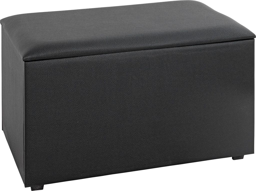 HAKU Sitztruhe schwarz - Kunstleder, MDF, B/H/T: 65x42x40 Produktbild 