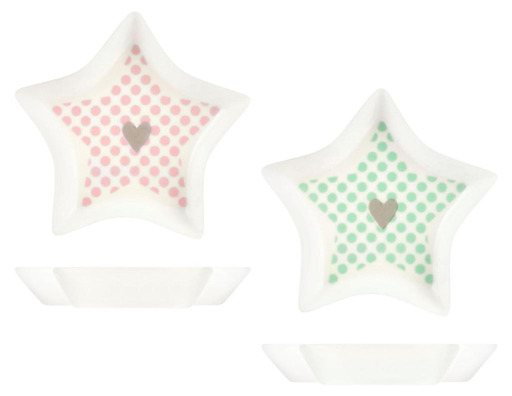 H&h you&me 6er Set Sternteller, New Bone China, 9x7,5cm