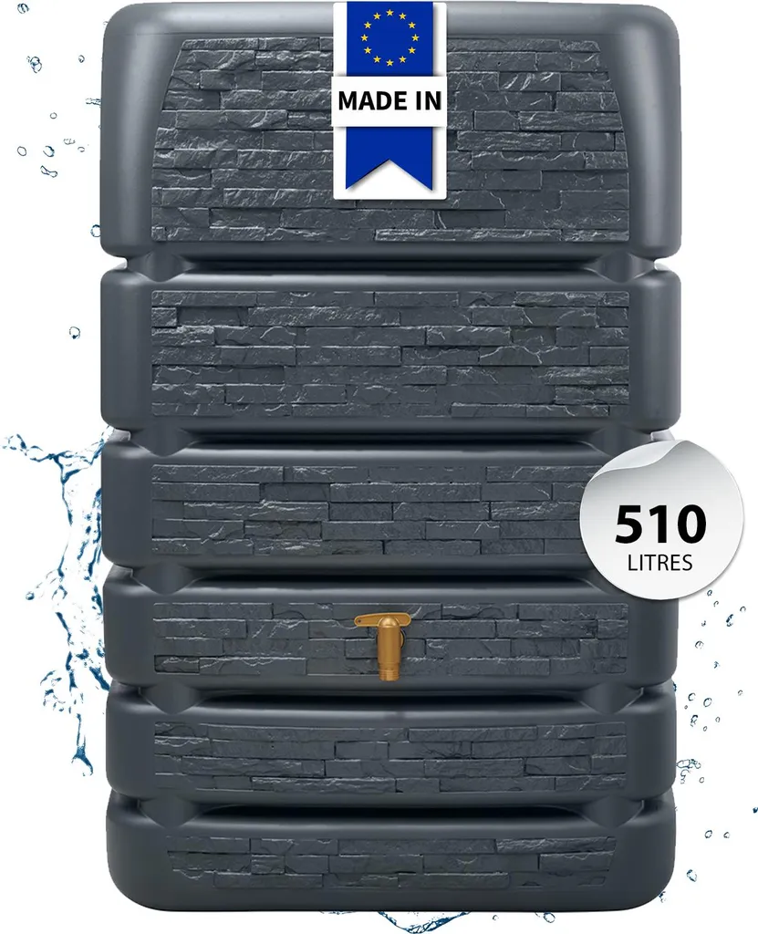Cuve à eau murale 510L pour arrosage jardin 4rain graphite