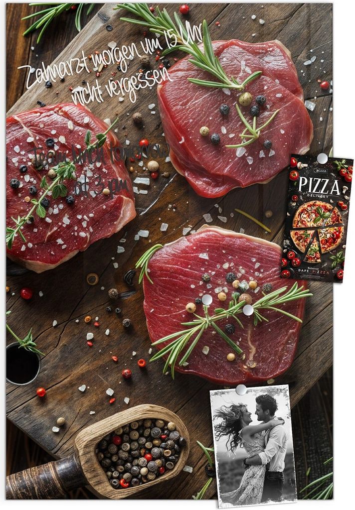 Magnettafel 40x60cm Pinnwand Whiteboard beschreibbar - Frische Gewürze