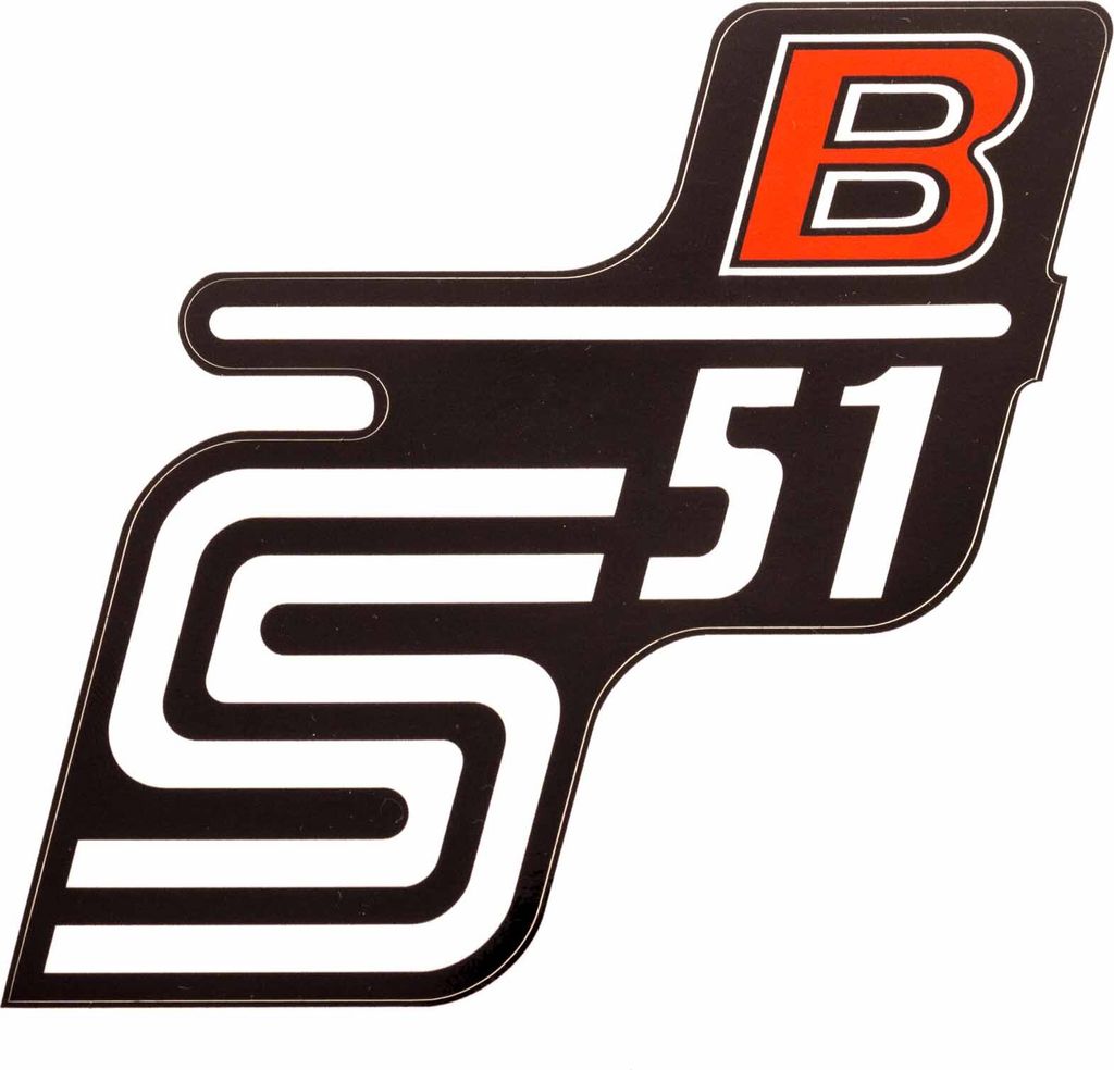 Klebefolie Seitendeckel "S51 B" - Rot
