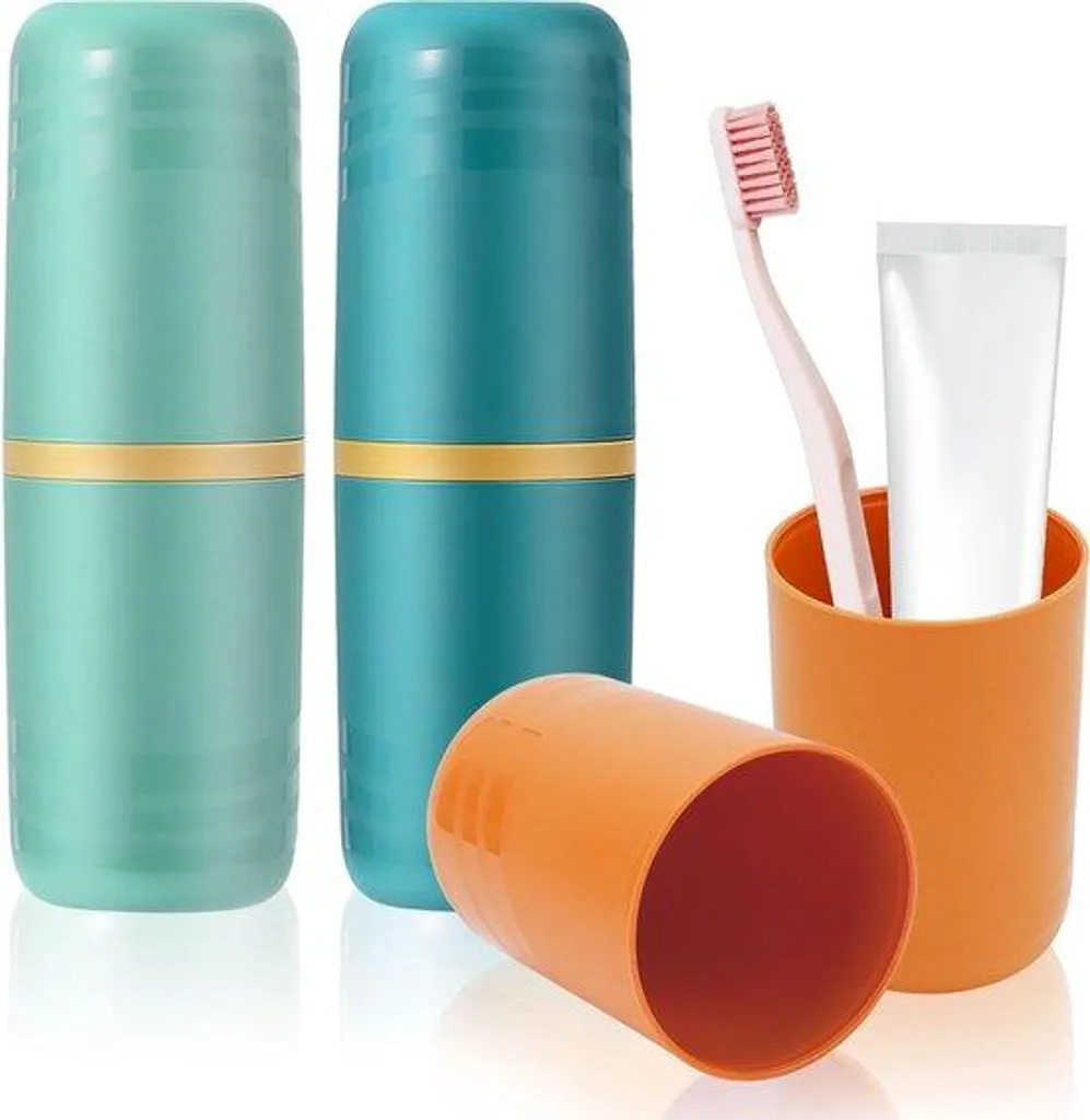Lot de 3 boîtes de rangement pour brosses à dents voyage avec couvercles