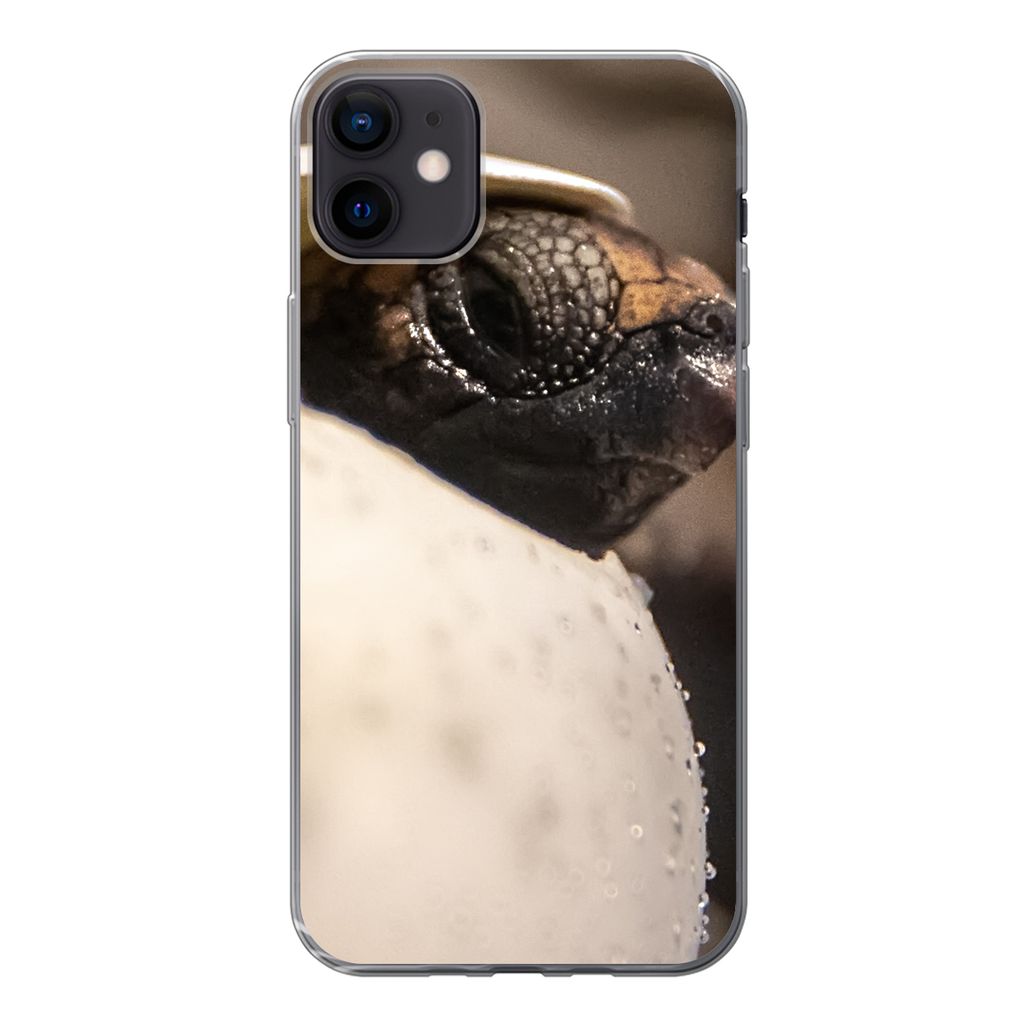 MuchoWow Handyhülle Schutzhülle Hülle für iPhone 12 mini Schildkröte - Baby - Ei Silikon Softcase Handy Hülle - Bild