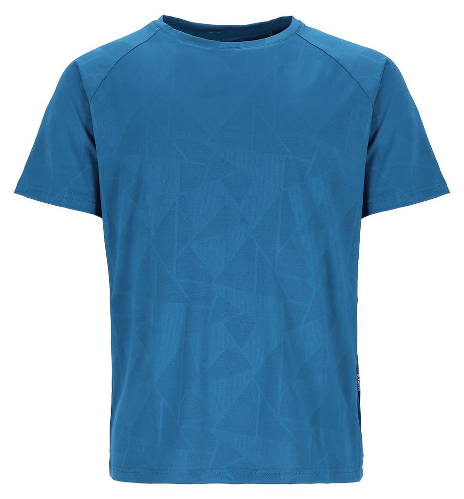 Baumfuchs Herren Funktions-T-Shirt mit Dreieck-Allover-Muster - Elastisches Funktionsshirt T-Shirt in Petrol Größe 4XL