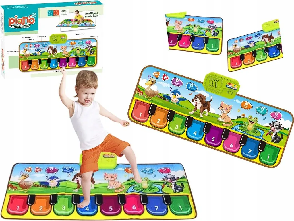 Jouet d'éveil musical bébé - Tapis piano interactif éducatif 18 mois