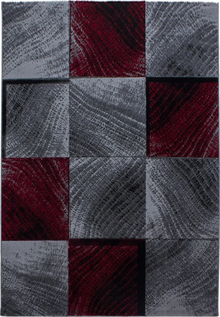 Plus Blok Tapis poils ras rectangle 280x370cm rouge grand format salon