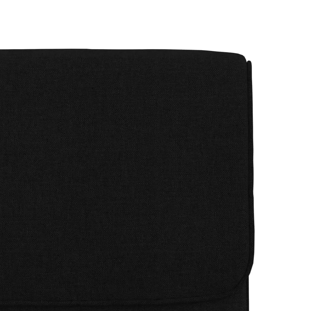 The Living Store Sedia lounge nera 55x64x80 cm in tessuto - 6