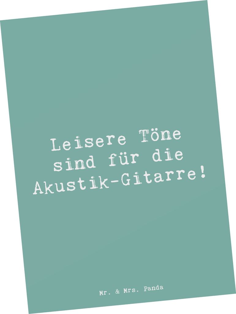 Mr. & Mrs. Panda Postkarte Spruch Akustik-Gitarre Magie - Produktbild 
