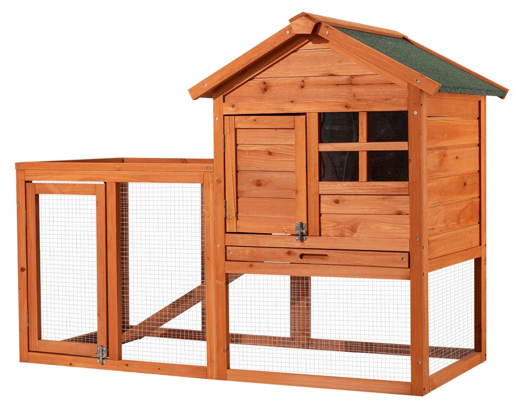 Wiltec Hasenstall 1220 x 630 x 920 mm mit Freilaufgehege Produktbild 
