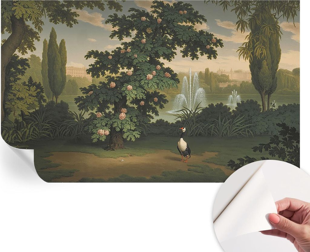 Selbstklebende Wandtapete - Dekorative Tapete für Wohnzimmer - Klebefolie für Wandbilder - Tapetenfolie für Wanddekoration - 416x254 - Naturgarten