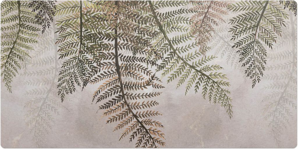 Farnblätter– Schreibtischunterlage – Schreibtisch Tischunterlage – 120x60 cm – Unterlage Groß Schreibtischmatte