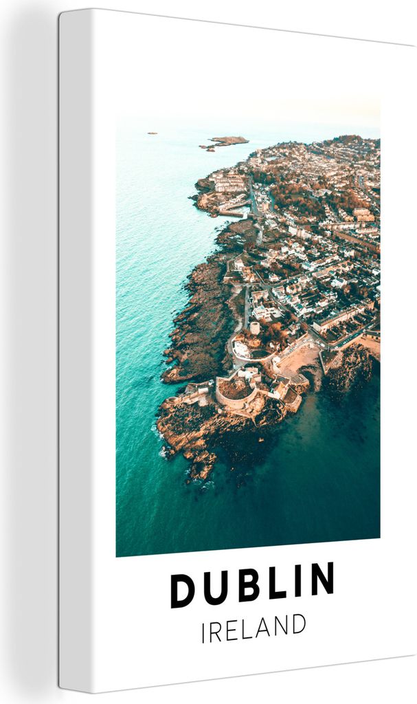 OneMillionCanvasses - Leinwandbilder - 90x140 cm, Irland - Dublin - Meer, Wandbilder Kunstdruck Wanddekoration - Foto auf Leinwand - Gemälde auf...
