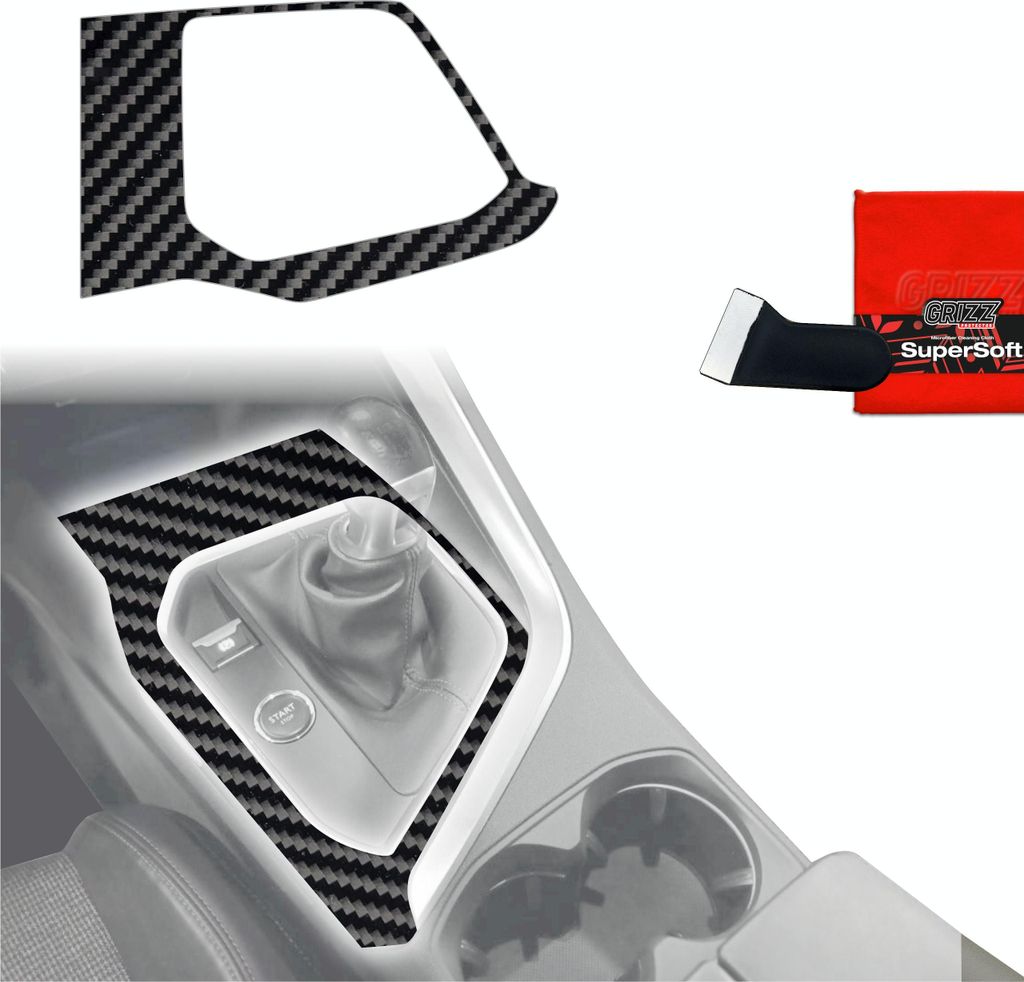 Schutzfolien Grizz Protector für Mittelkonsole - Peugeot 3008 (2016-2020) Carbon Optik Glanz