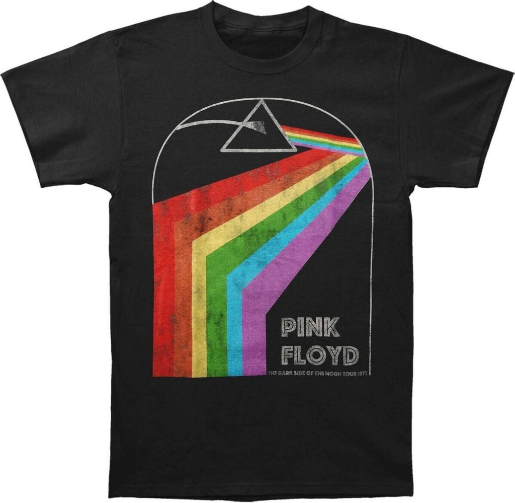 Pink Floyd - "Dark Side of the Moon 1972 Tour" T-Shirt für Herren/Damen Uni RO670 (XL) (Schwarz)