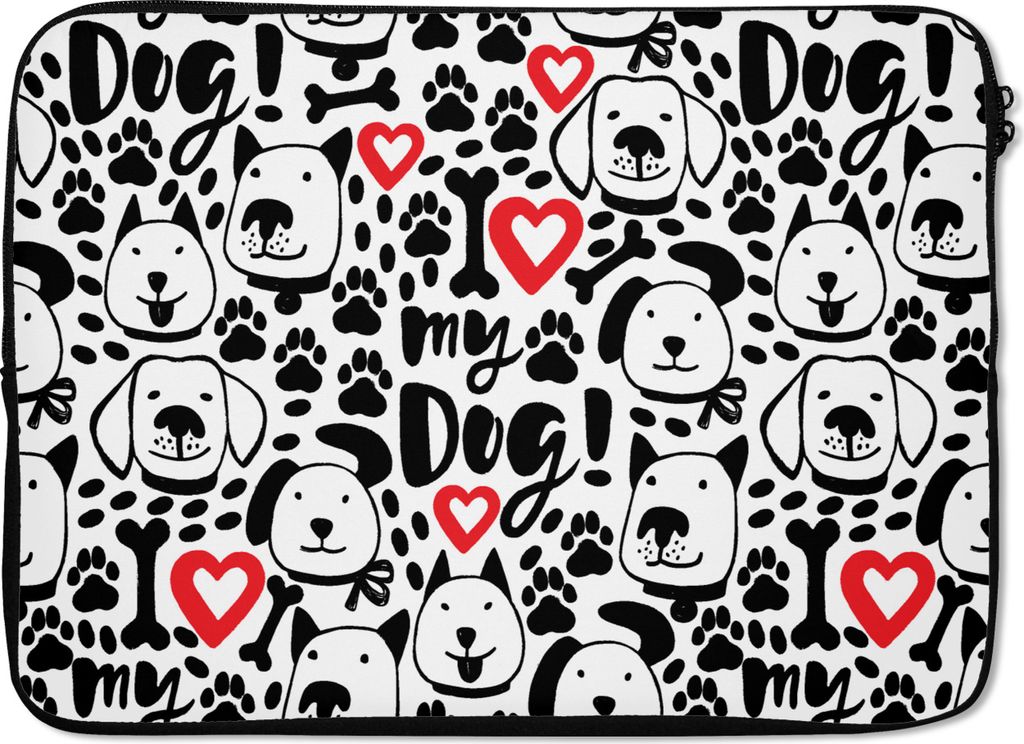 MuchoWow Laptop Hülle 13 Zoll Muster - Hund - Zitat - Jungen - Mädchen - Kinder - Kinder Laptoptasche - Laptophülle - Sleeve - Rundumschutz