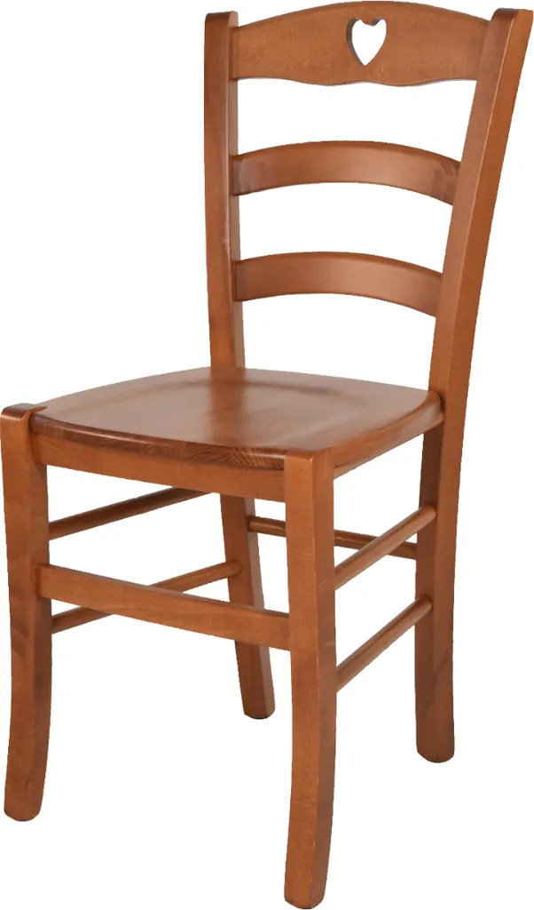 Chaise en Bois Robuste Cuore Cerisier : Finis les Meubles qui Fragiles