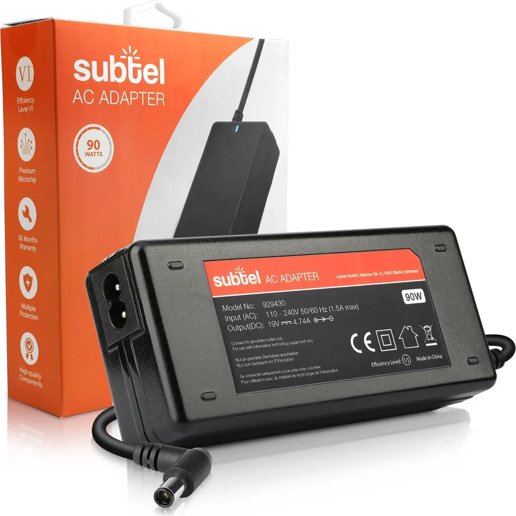 Chargeur HP résistant aux faux contacts - Remplacement 19V 90W subtel