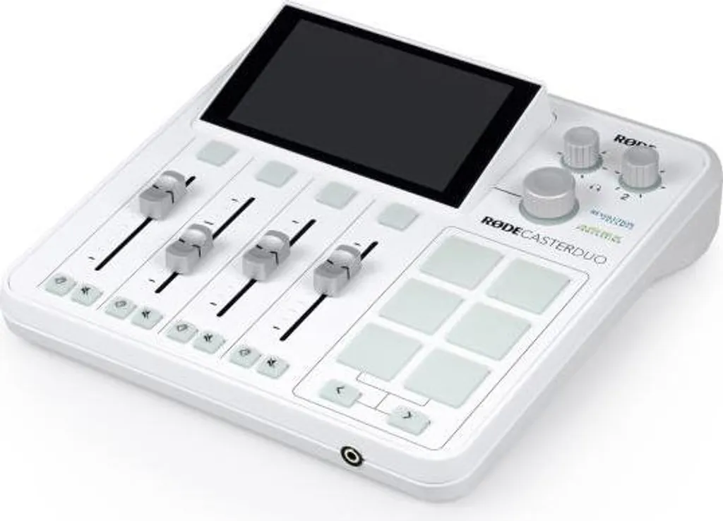 Rode Rodecaster Duo Blanc - Studio de Production Audio avec Écouteurs