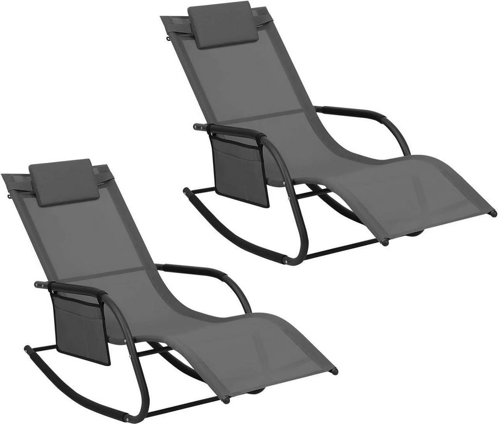 WOLTU 2 x Liegestuhl wetterfest, Gartenliege bis 150 kg, Produktbild 