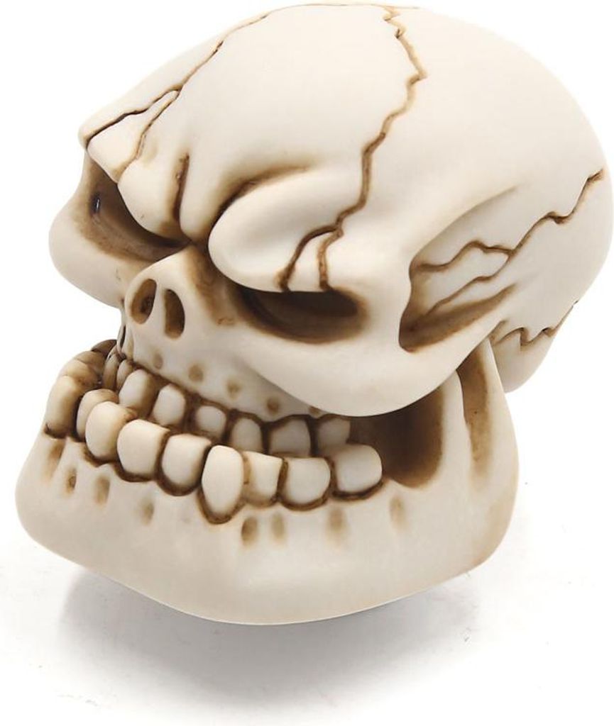 universal Totenkopf-Stil Auto manuell Schalthebel Schaltknauf Hebelschalter wei? DE de