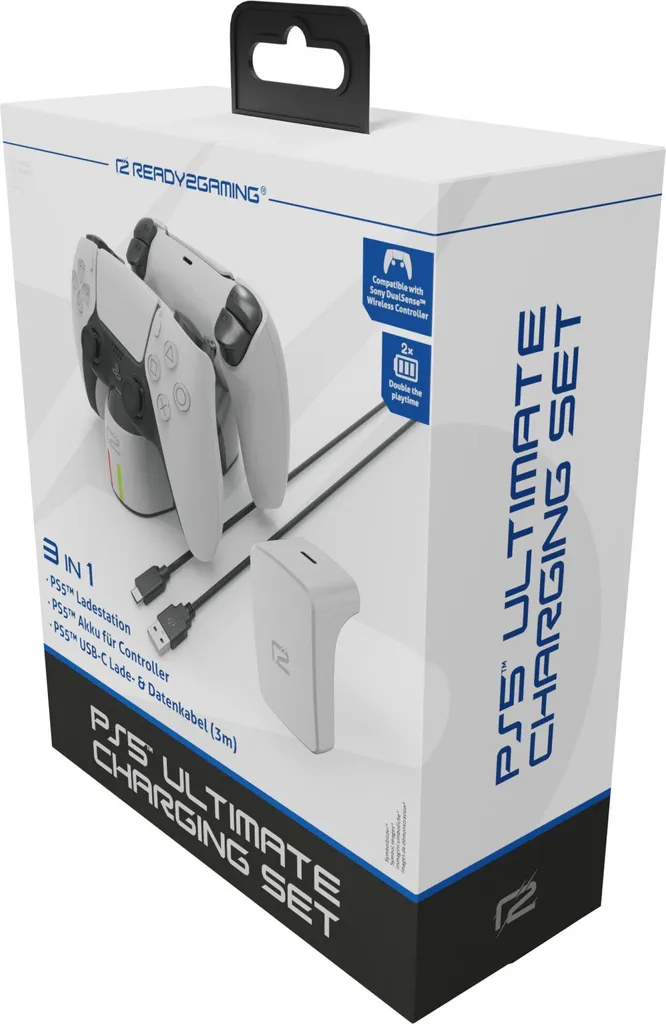 Chargeur Double Manette PS5 avec Câble USB - Pack de Recharge Ultimate - 2