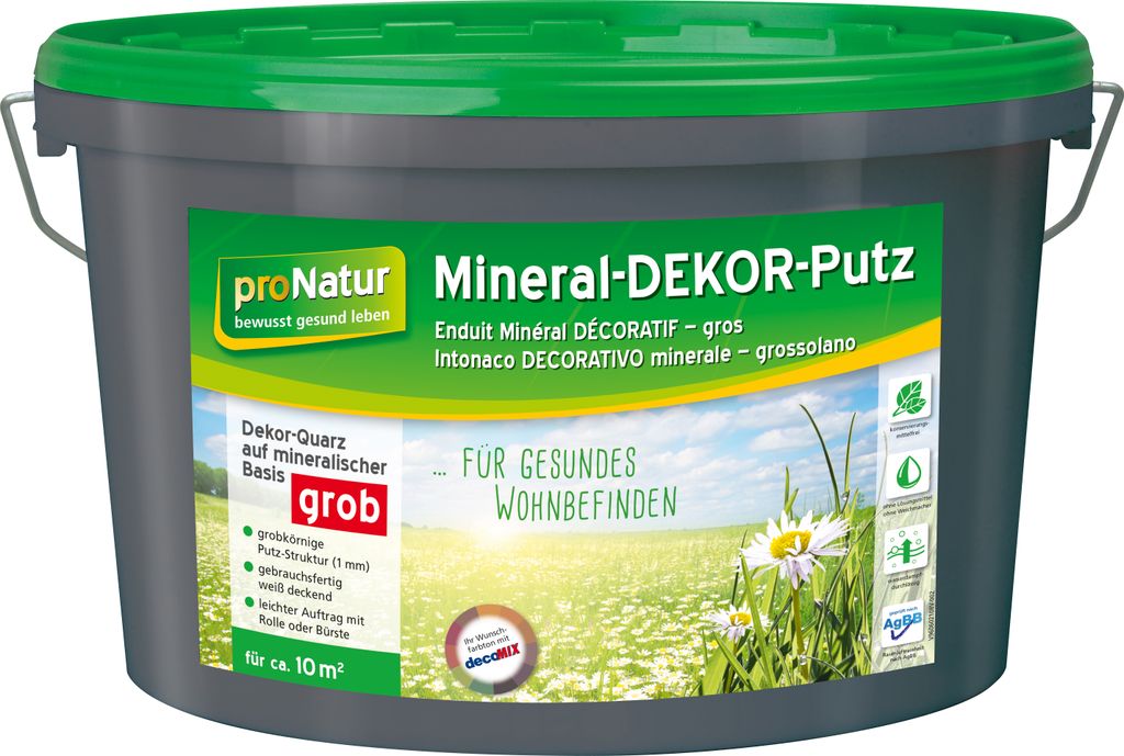 proNatur Mineral-DEKOR Putz grob weiß 8 kg Produktbild 