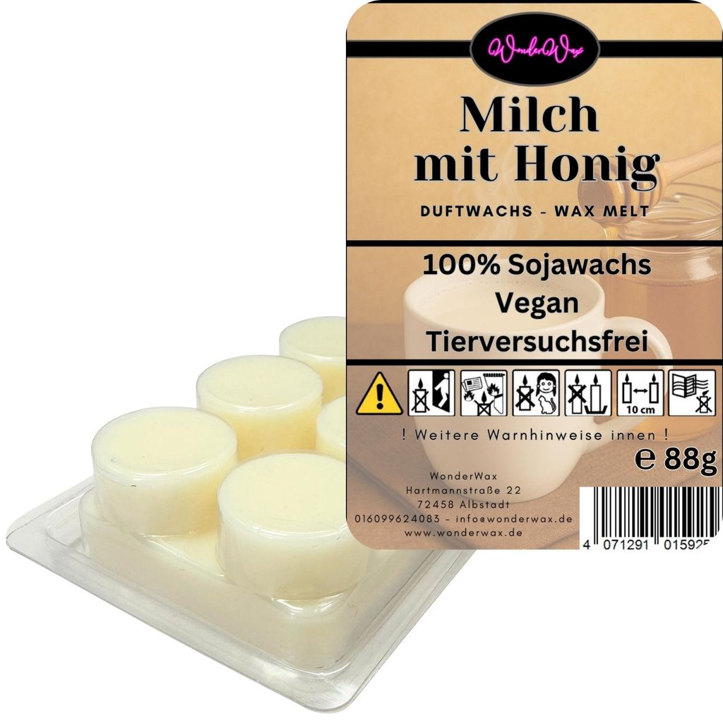 WonderWax Duftwachs Wax Melts für Duftlampe, 6 Kreise Duftmelt Wachsmelt Sojawachs Duftwachs Würfel für Raumdüfte, Wachs Duftöl Winter Indoor ...