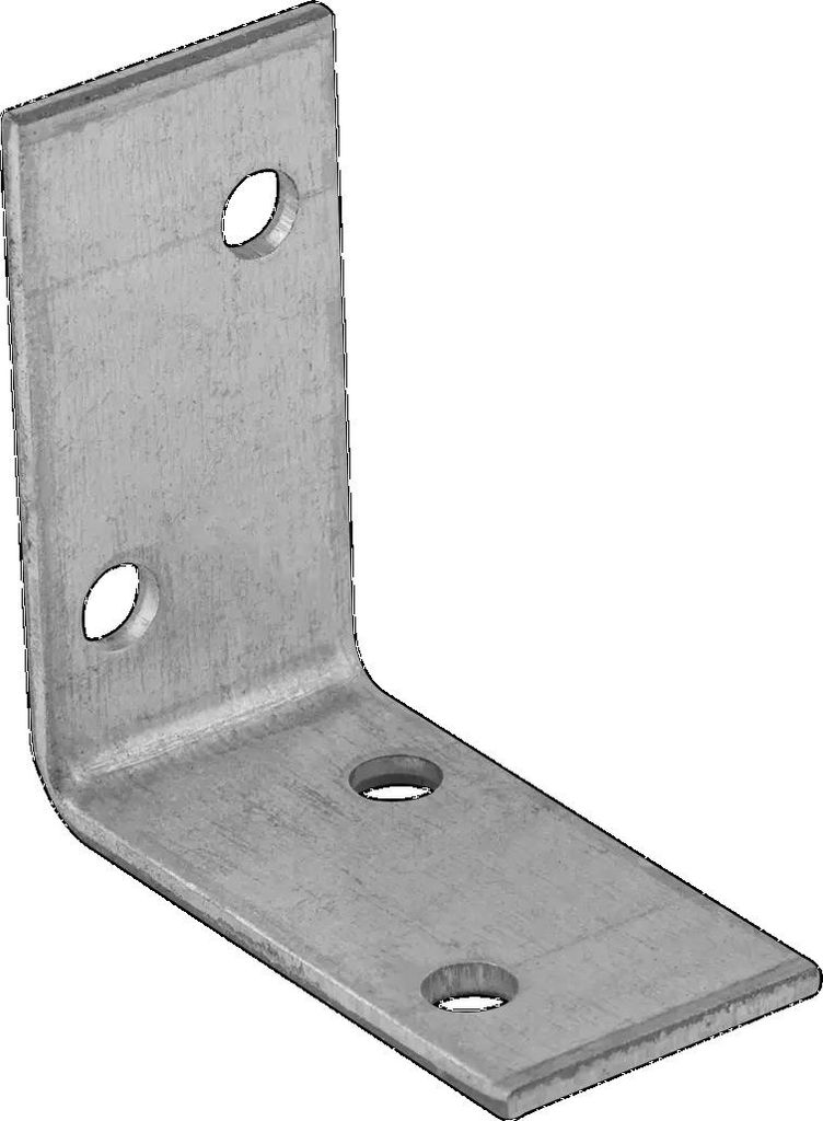Domax KM1 Lochplatten-Winkel Holzverbinder 90 Grad verzinkt 40x40x20x2 mm 50 St.