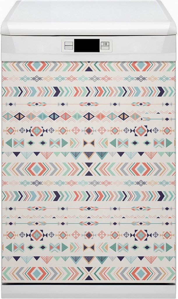 Geschirrspüle Magnet für Spülmaschine Magnetmatte Küche Magnete Dekorative 45x80 cm - Ethnisches Muster
