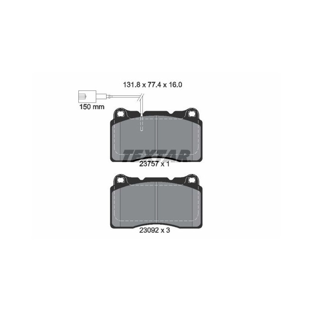 Textar Bremsbeläge vorne für Alfa Romeo 159 Lancia Delta III 1,8-3,2