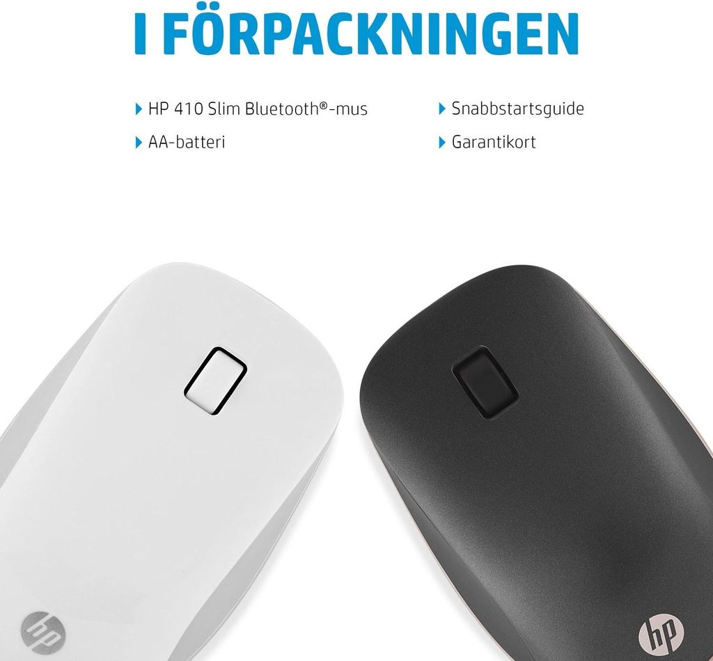 HP Zilveren muis 410 Slim Bluetooth, geschikt voor zowel Productafbeelding 