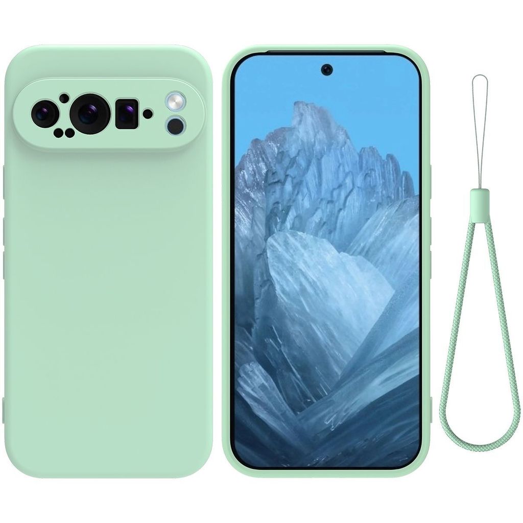 Mobigear Colors Google Pixel 9 Pro Hülle Flexibles TPU Backcover - Grün