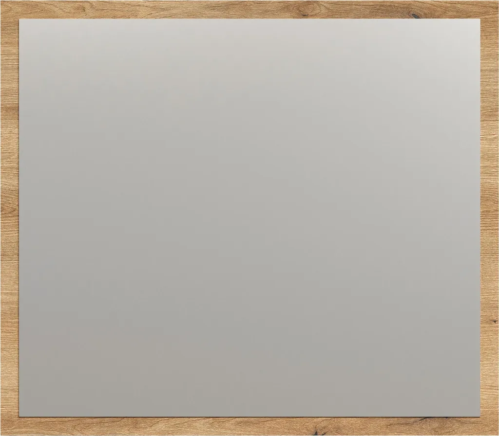 Miroir Esteban bois chêne reproduction robuste pour mur de salon vide