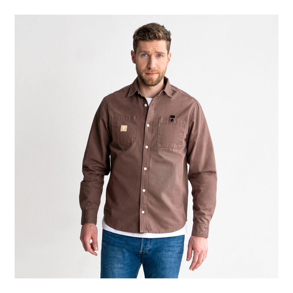 STIER Heavy Work Shirt Canvas bci Baumwolle M Signature Brown