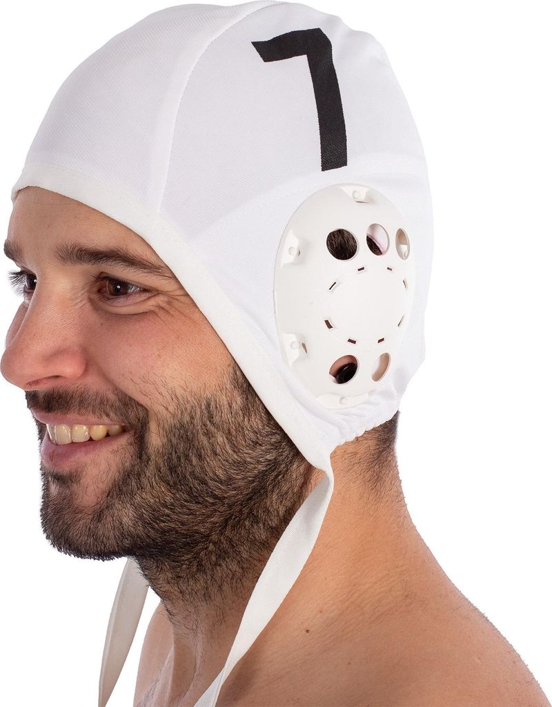 Set 13 Stück Senior Basic Wasserballkappen weiß