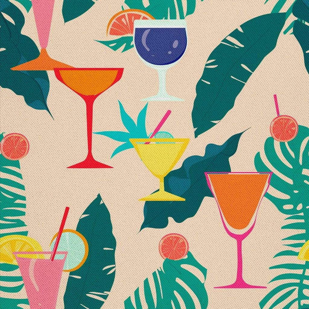 OUTDOOR DEKOSTOFFE OXFORD - Motiv Cocktail | DX8327