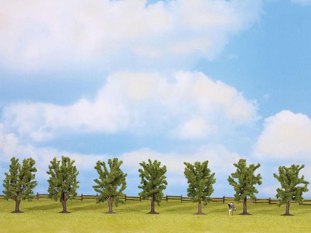 NOCH Laubbäume, Modellbau Bäume 8 cm, für Spurweiten H0, TT, N, Z ideal zum Basteln und kreative Arbeiten