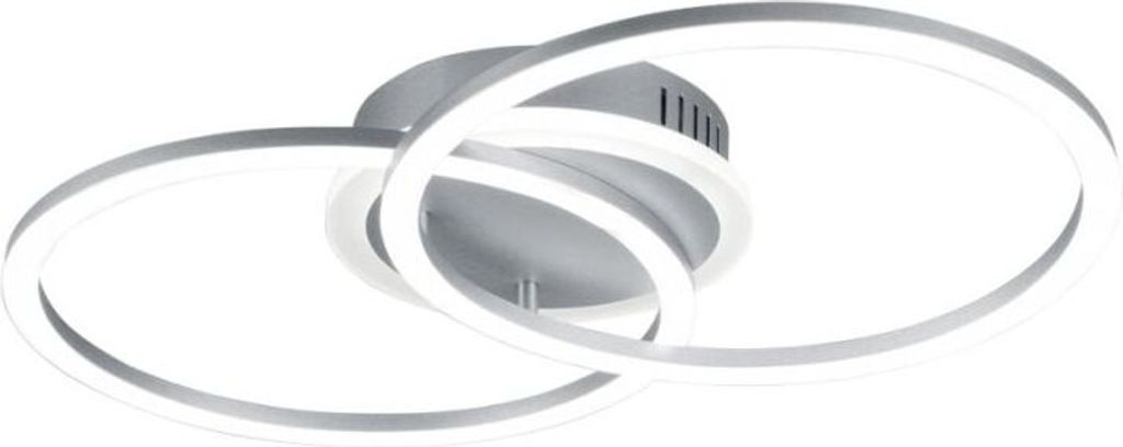 Reality LED Deckenleuchte VENIDA titanfarbig, Acryl weiß Produktbild 1