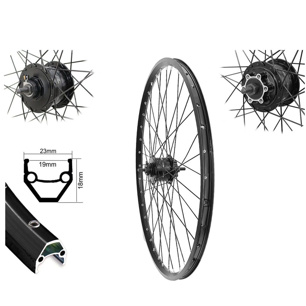 Vorderrad MTB 28 29" Nabendynamo 6 Loch Disc Produktbild 