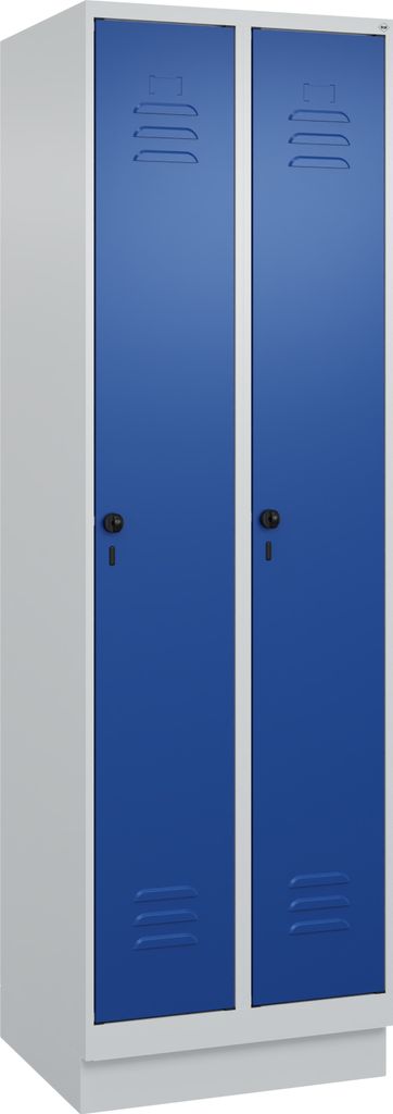 CP Spind Classic PLUS enzianblau, lichtgrau 080020-20 S10003, 2 Schließfächer 60,0 x 50,0 x 195,0 cm